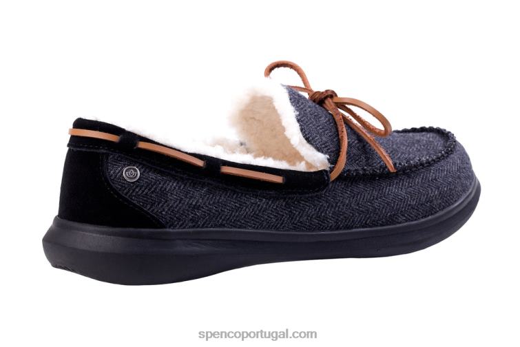 Spenco Footwear preto chinelo de bétula masculino 648F889
