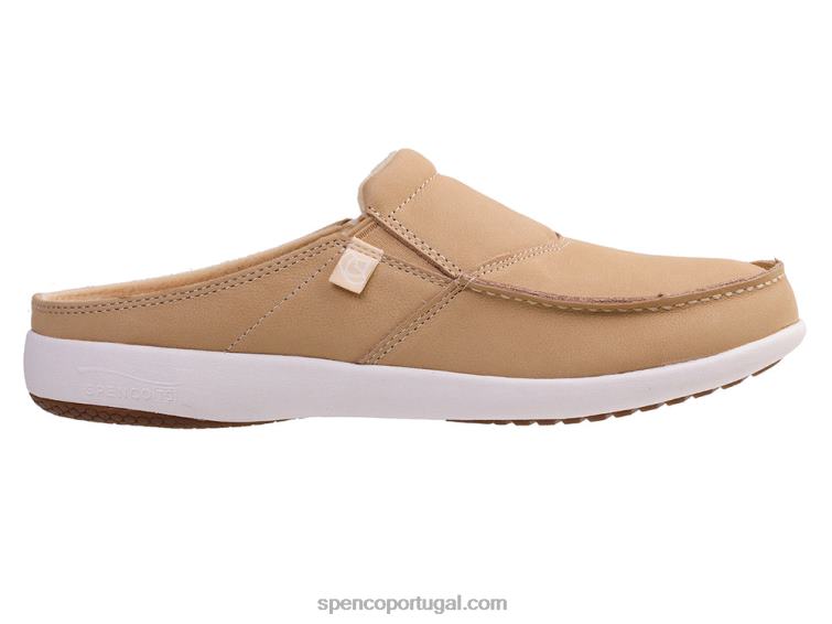 Spenco Footwear lustre de amêndoa nobuck siesta slide masculino 648F864