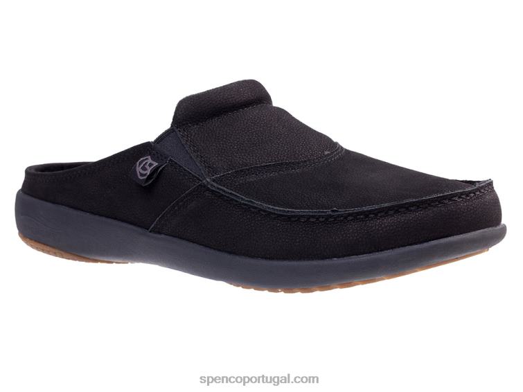 Spenco Footwear preto nobuck siesta slide masculino 648F865