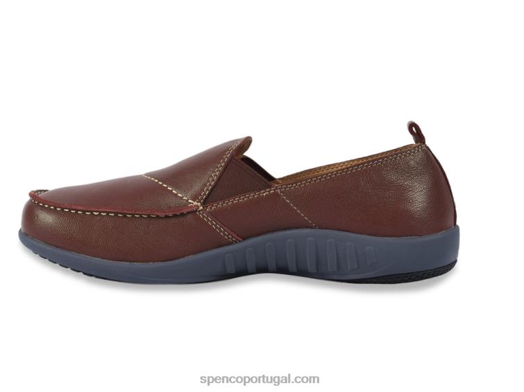 Spenco Footwear assado francês slip-on de couro siesta masculino 648F878