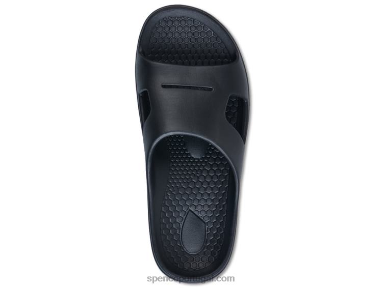 Spenco Footwear preto fusão masculina 2 slide 648F857