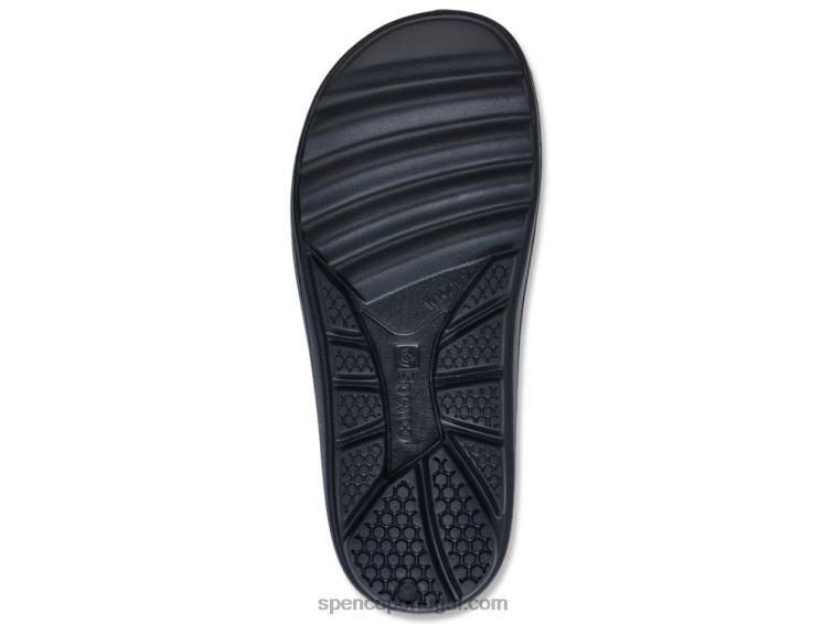 Spenco Footwear preto fusão masculina 2 slide 648F857