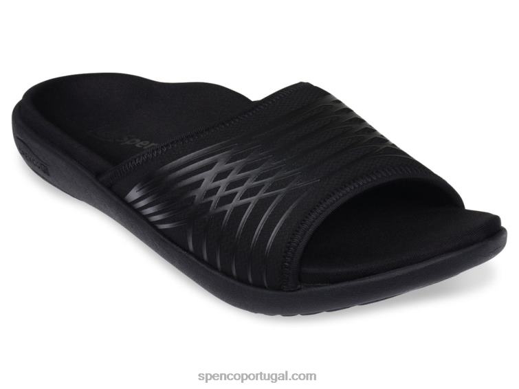 Spenco Footwear preto slide de empuxo masculino 648F861