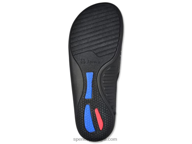 Spenco Footwear preto slide de empuxo masculino 648F861