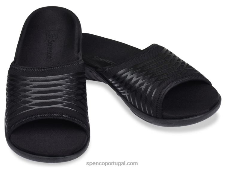 Spenco Footwear preto slide de empuxo masculino 648F861
