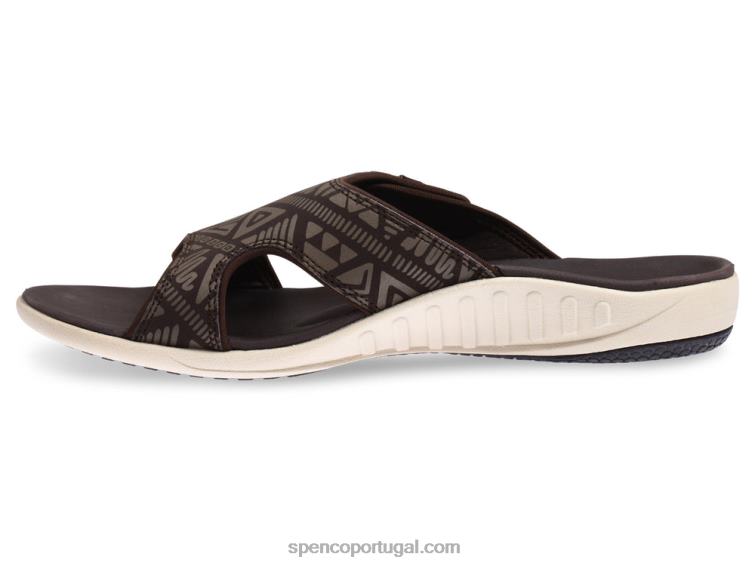 Spenco Footwear grão de café slide tribal masculino kholo 648F851