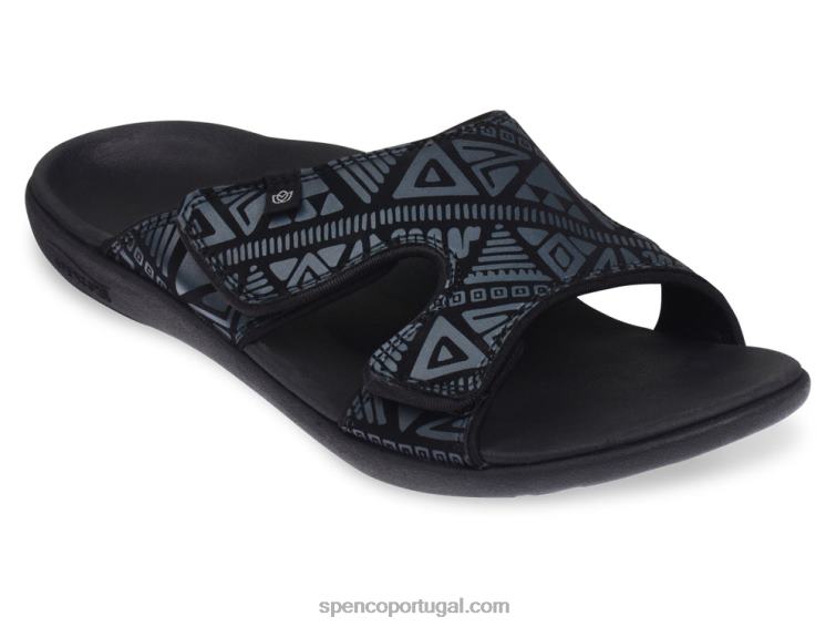 Spenco Footwear preto slide tribal masculino kholo 648F850