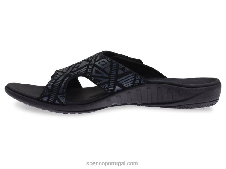 Spenco Footwear preto slide tribal masculino kholo 648F850