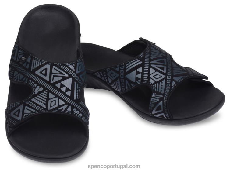 Spenco Footwear preto slide tribal masculino kholo 648F850