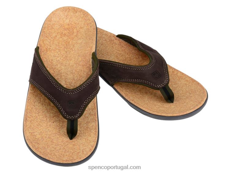 Spenco Footwear marrom escuro couro yumi masculino 648F830