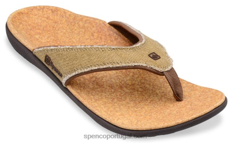 Spenco Footwear palha-java-cortiça sandália de lona yumi masculina 648F843