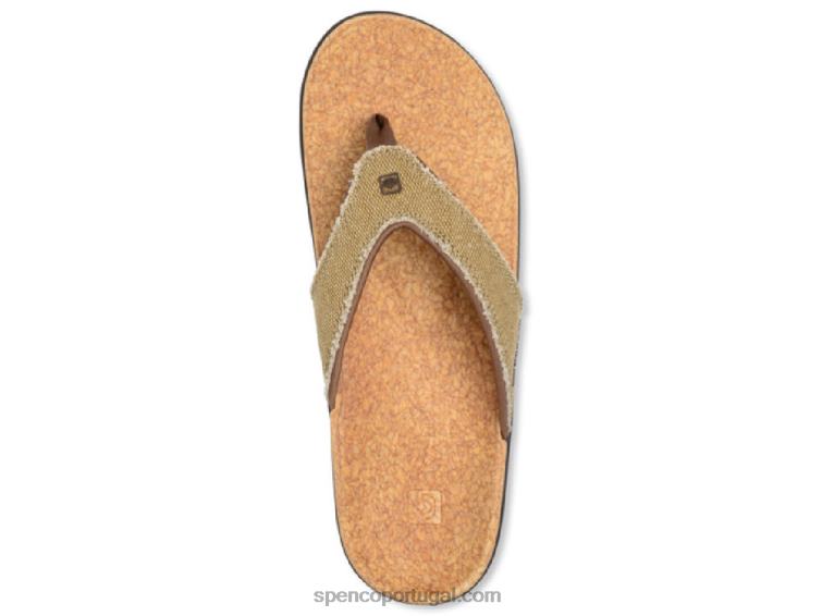 Spenco Footwear palha-java-cortiça sandália de lona yumi masculina 648F843