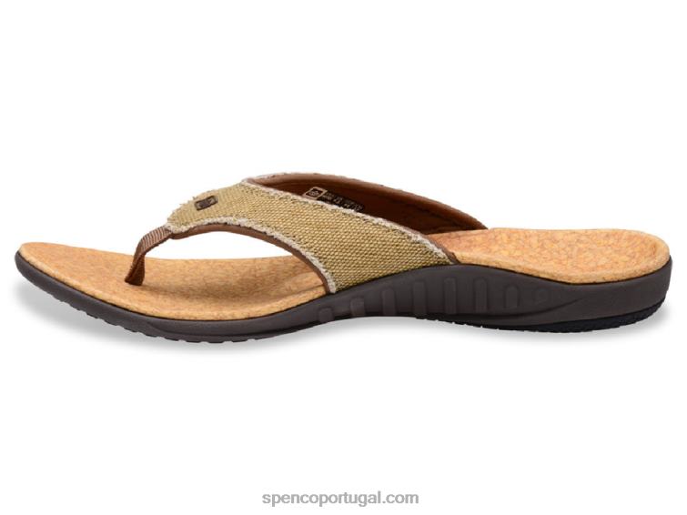 Spenco Footwear palha-java-cortiça sandália de lona yumi masculina 648F843