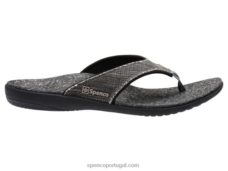 Spenco Footwear preto sandália de lona yumi masculina 648F841