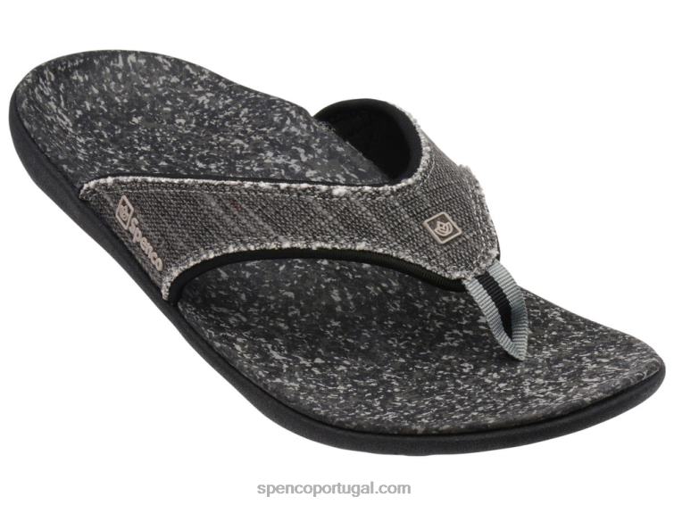 Spenco Footwear preto sandália de lona yumi masculina 648F841