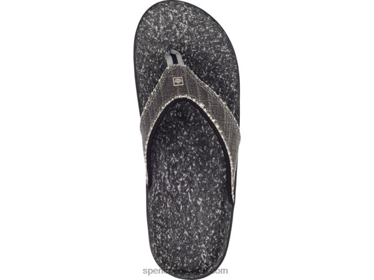 Spenco Footwear preto sandália de lona yumi masculina 648F841
