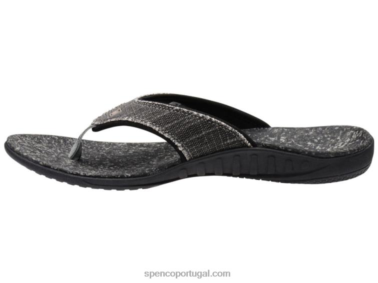 Spenco Footwear preto sandália de lona yumi masculina 648F841
