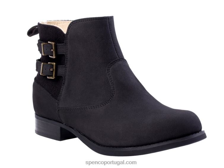 Spenco Footwear preto bota clássica 648F812 mulheres