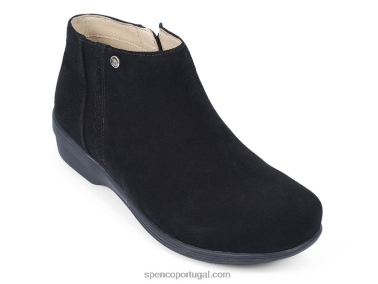 Spenco Footwear preto bota senhorial 648F823 mulheres