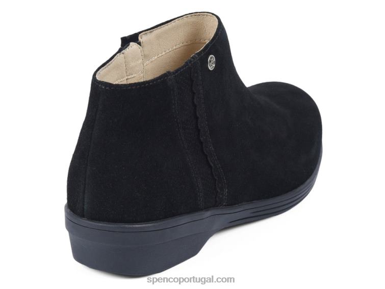 Spenco Footwear preto bota senhorial 648F823 mulheres