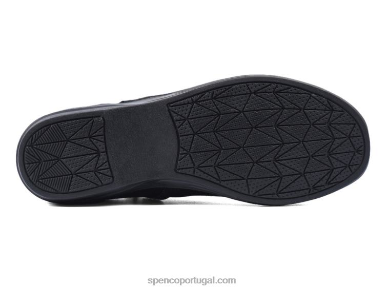 Spenco Footwear preto bota senhorial 648F823 mulheres