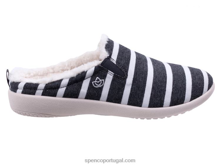 Spenco Footwear Branco azulado chinelo listrado dundee 648F759 mulheres