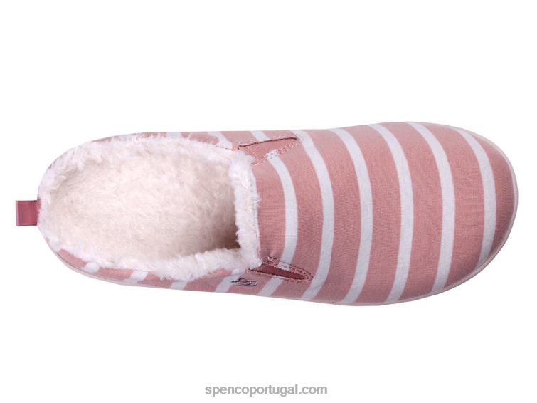 Spenco Footwear Branco cinzento chinelo listrado dundee 648F760 mulheres