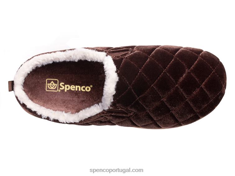 Spenco Footwear cinza chinelo de veludo 648F717 mulheres