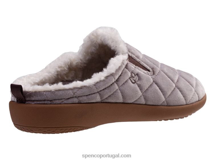 Spenco Footwear cinza chinelo de veludo 648F717 mulheres