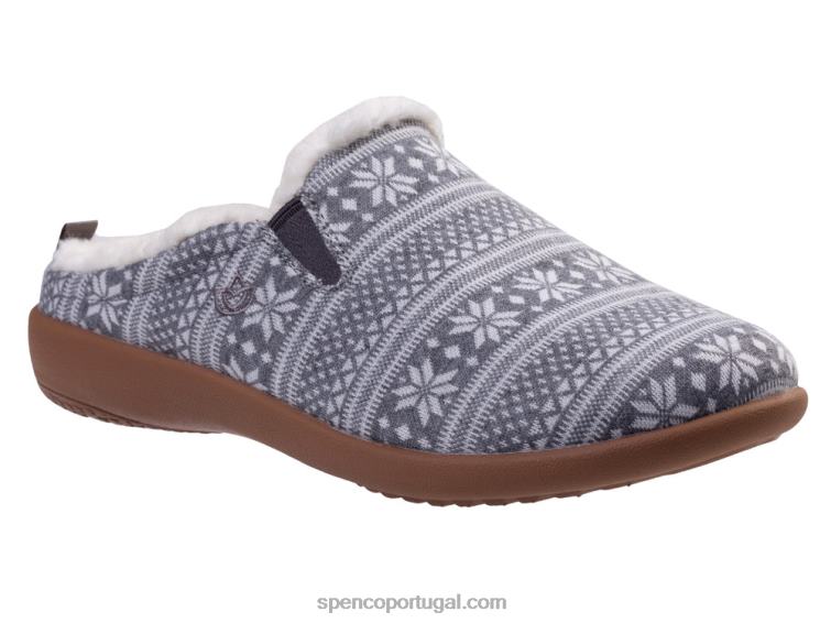 Spenco Footwear cinza ilha de dundee fair 648F680 mulheres