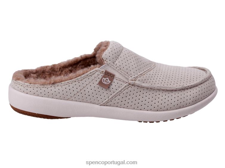 Spenco Footwear creme slide de pelúcia sesta 648F770 mulheres