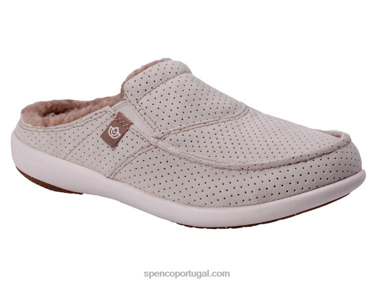 Spenco Footwear creme slide de pelúcia sesta 648F770 mulheres