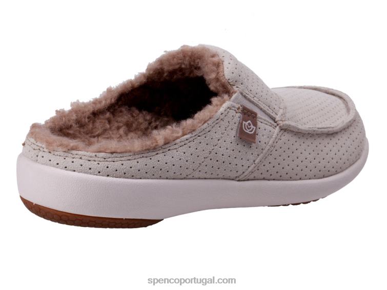 Spenco Footwear creme slide de pelúcia sesta 648F770 mulheres