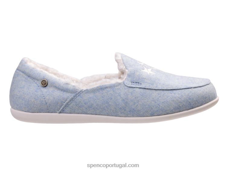 Spenco Footwear estrelas azuis claras chinelo celestial 648F669 mulheres