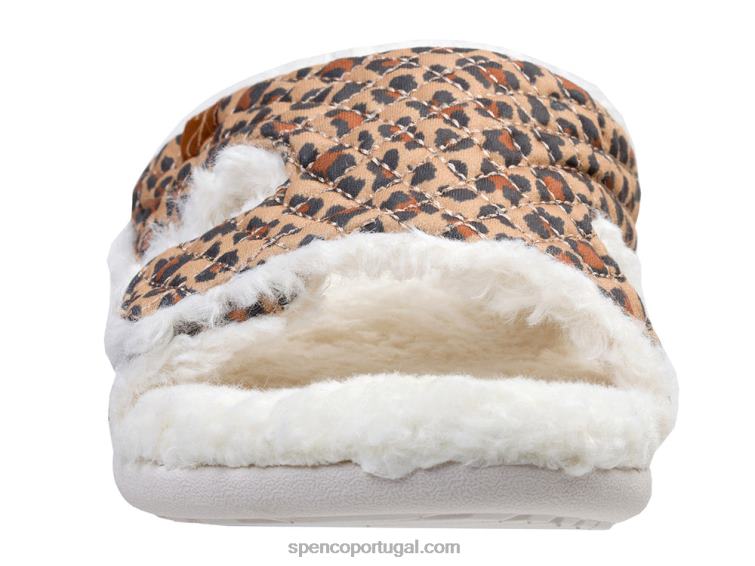 Spenco Footwear leopardo bronzeado Janie chinelo 648F753 mulheres
