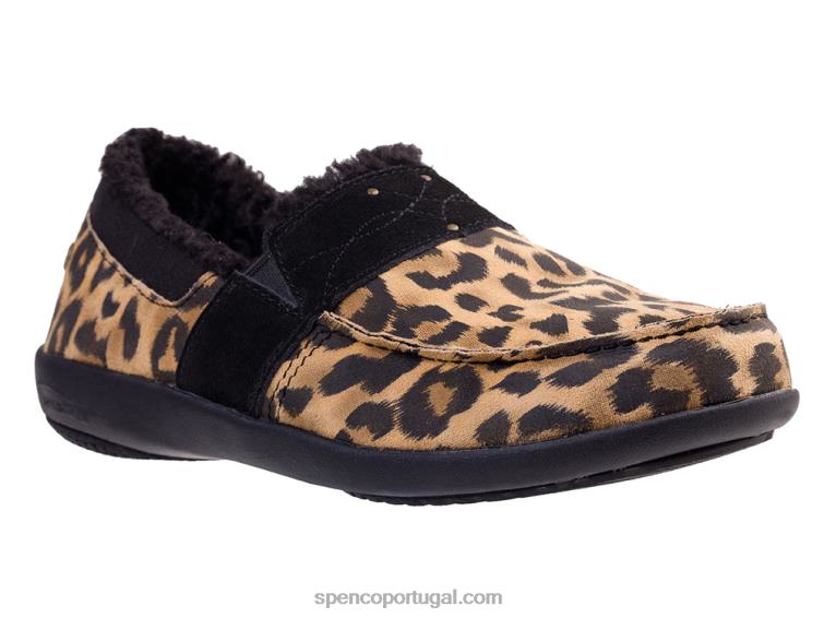 Spenco Footwear leopardo chinelo fiesta cozier 648F710 mulheres
