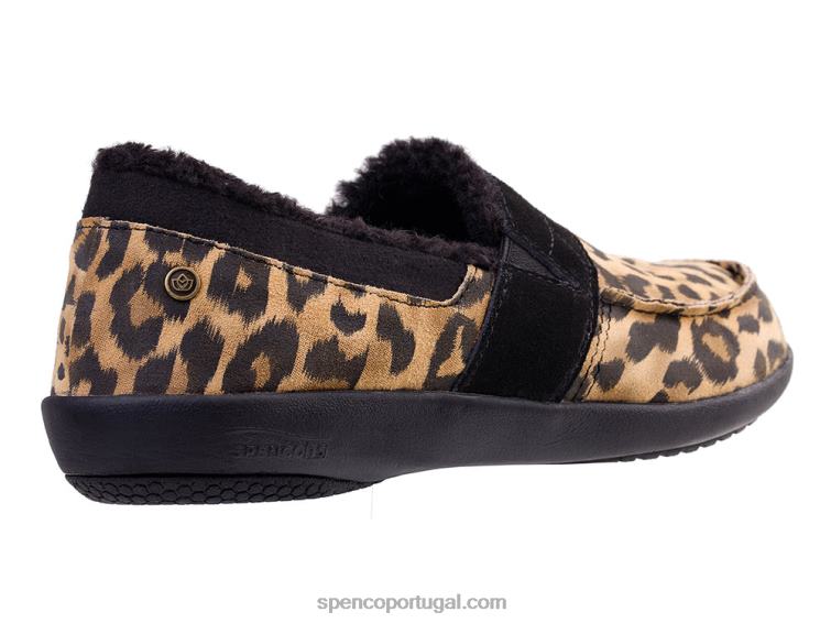 Spenco Footwear leopardo chinelo fiesta cozier 648F710 mulheres