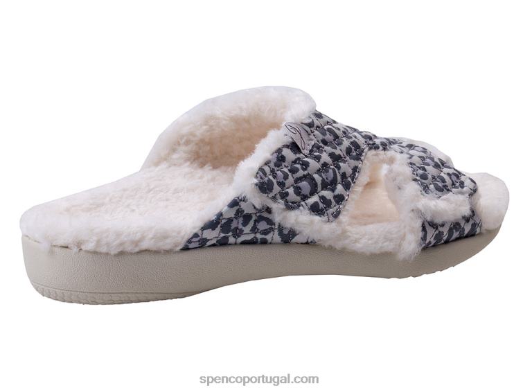 Spenco Footwear leopardo da neve Janie chinelo 648F752 mulheres