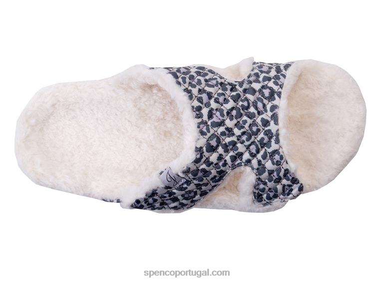 Spenco Footwear leopardo da neve Janie chinelo 648F752 mulheres
