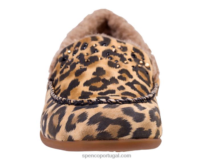 Spenco Footwear leopardo strass balboa 648F734 mulheres