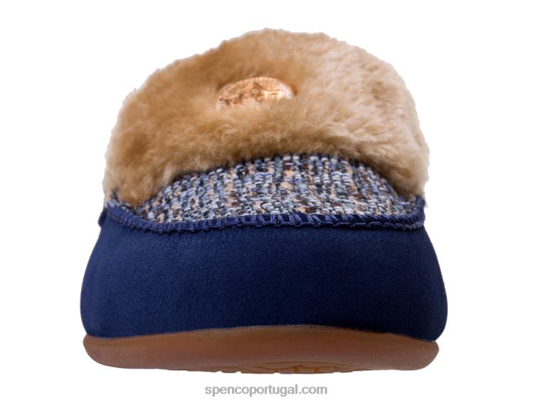 Spenco Footwear marinha chinelo de tweed de bétula 648F671 mulheres