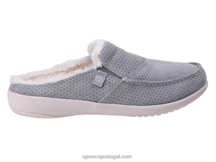 Spenco Footwear miragem cinza slide de pelúcia sesta 648F771 mulheres