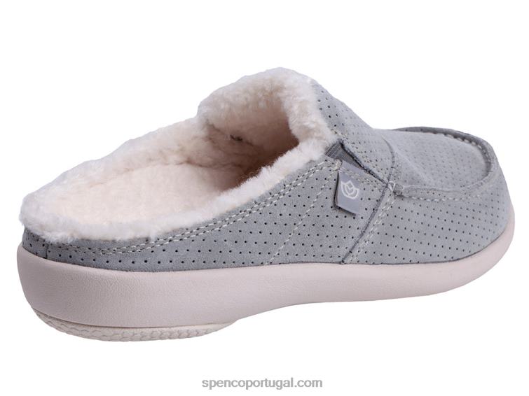 Spenco Footwear miragem cinza slide de pelúcia sesta 648F771 mulheres