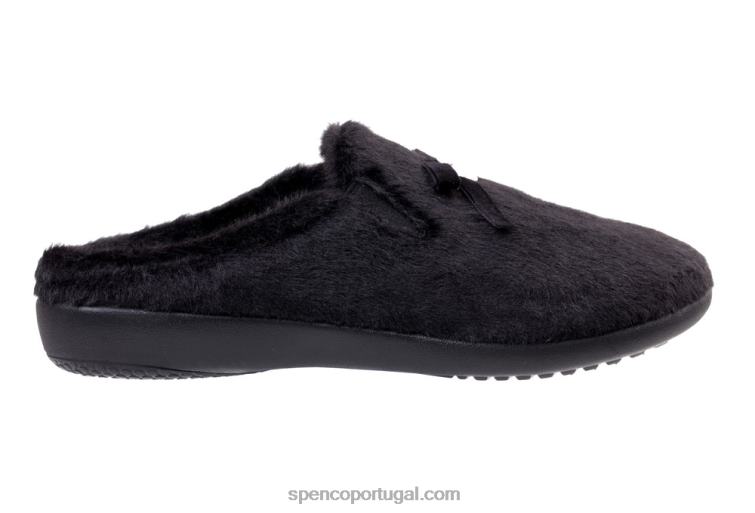 Spenco Footwear preto chinelo charme 648F684 mulheres