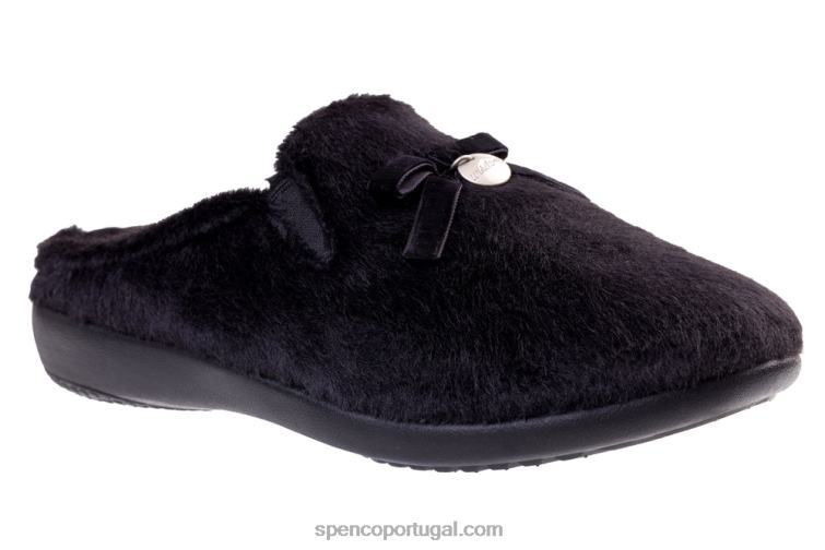 Spenco Footwear preto chinelo charme 648F684 mulheres