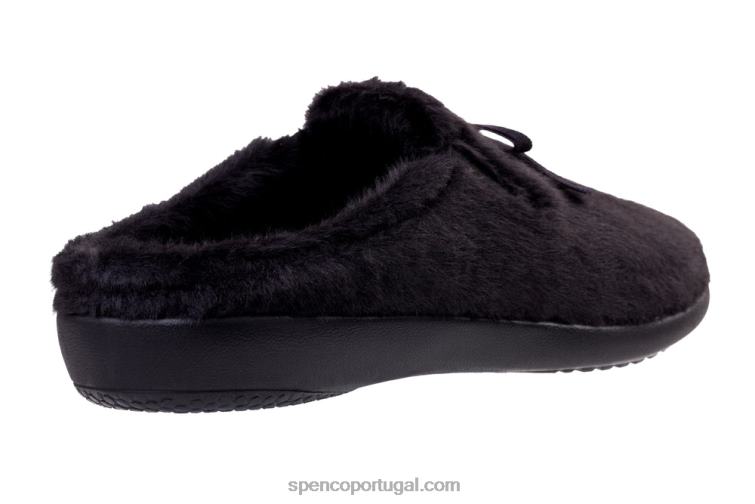 Spenco Footwear preto chinelo charme 648F684 mulheres
