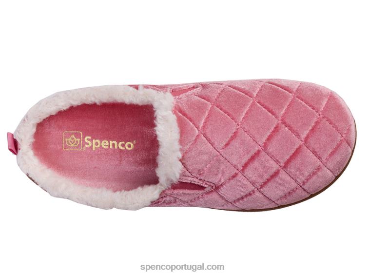 Spenco Footwear preto chinelo de veludo 648F712 mulheres