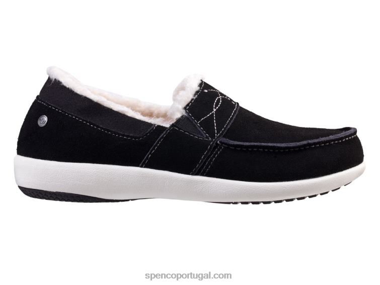 Spenco Footwear preto chinelo fiesta cozier 648F708 mulheres