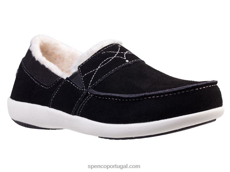 Spenco Footwear preto chinelo fiesta cozier 648F708 mulheres