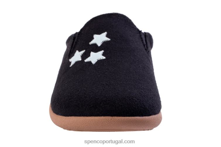Spenco Footwear preto evie chinelo clássico 648F748 mulheres